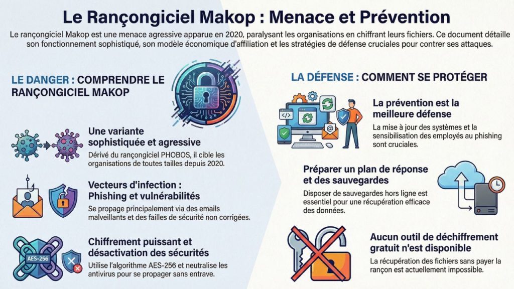 Un ordinateur infecté par le Makop ransomware
