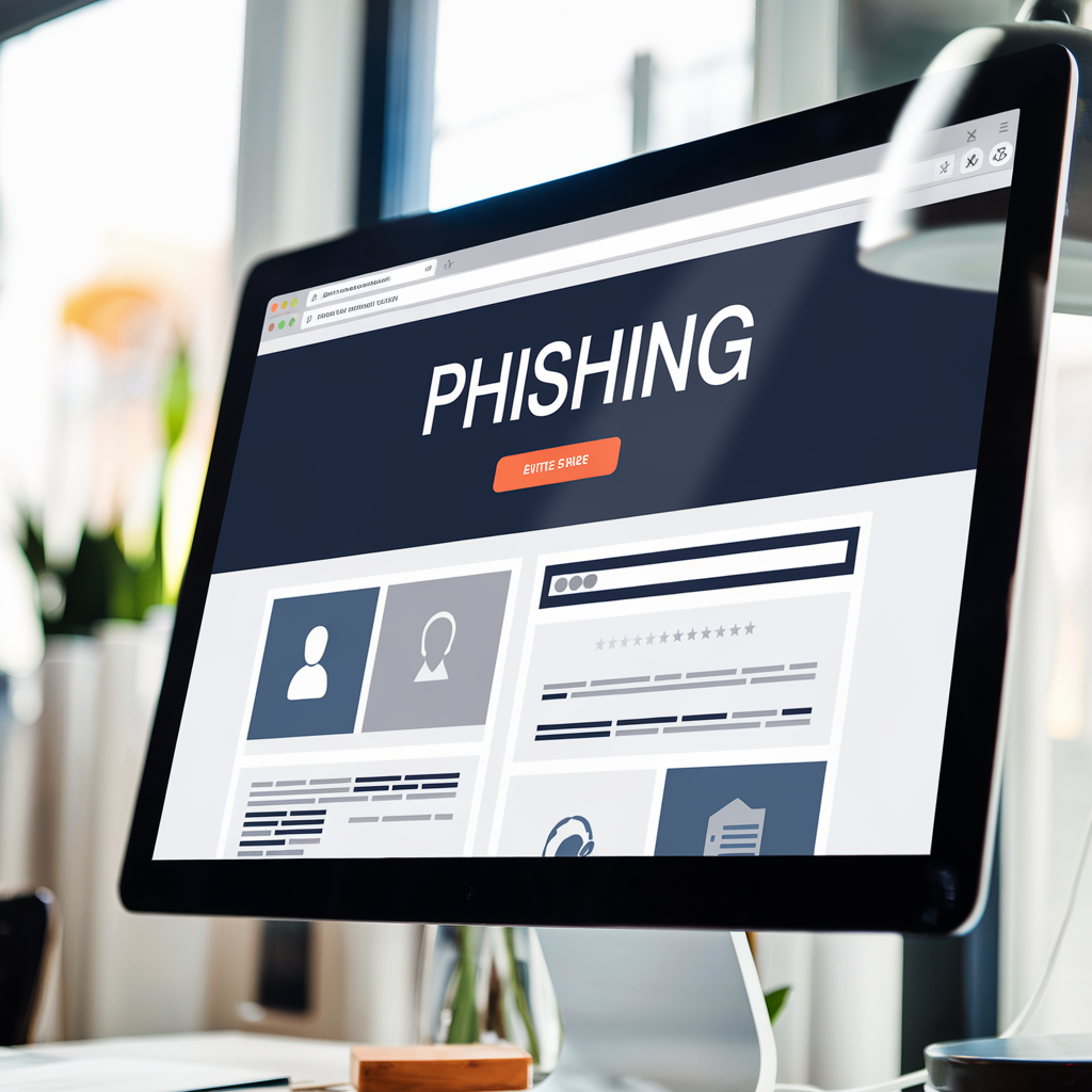 Illustration d'un site de phishing imitant un site légitime.