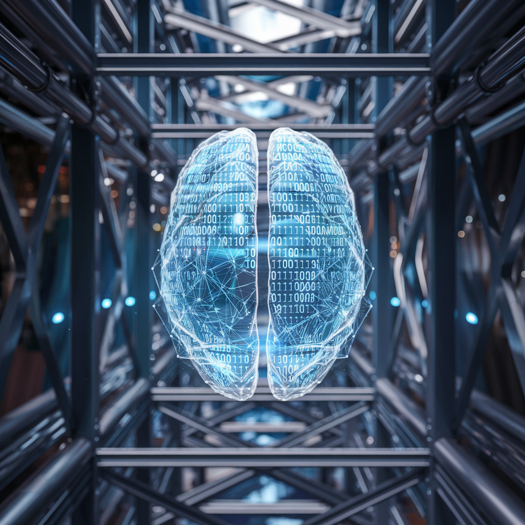 Représentation conceptuelle de l'IA dans la cybersécurité.