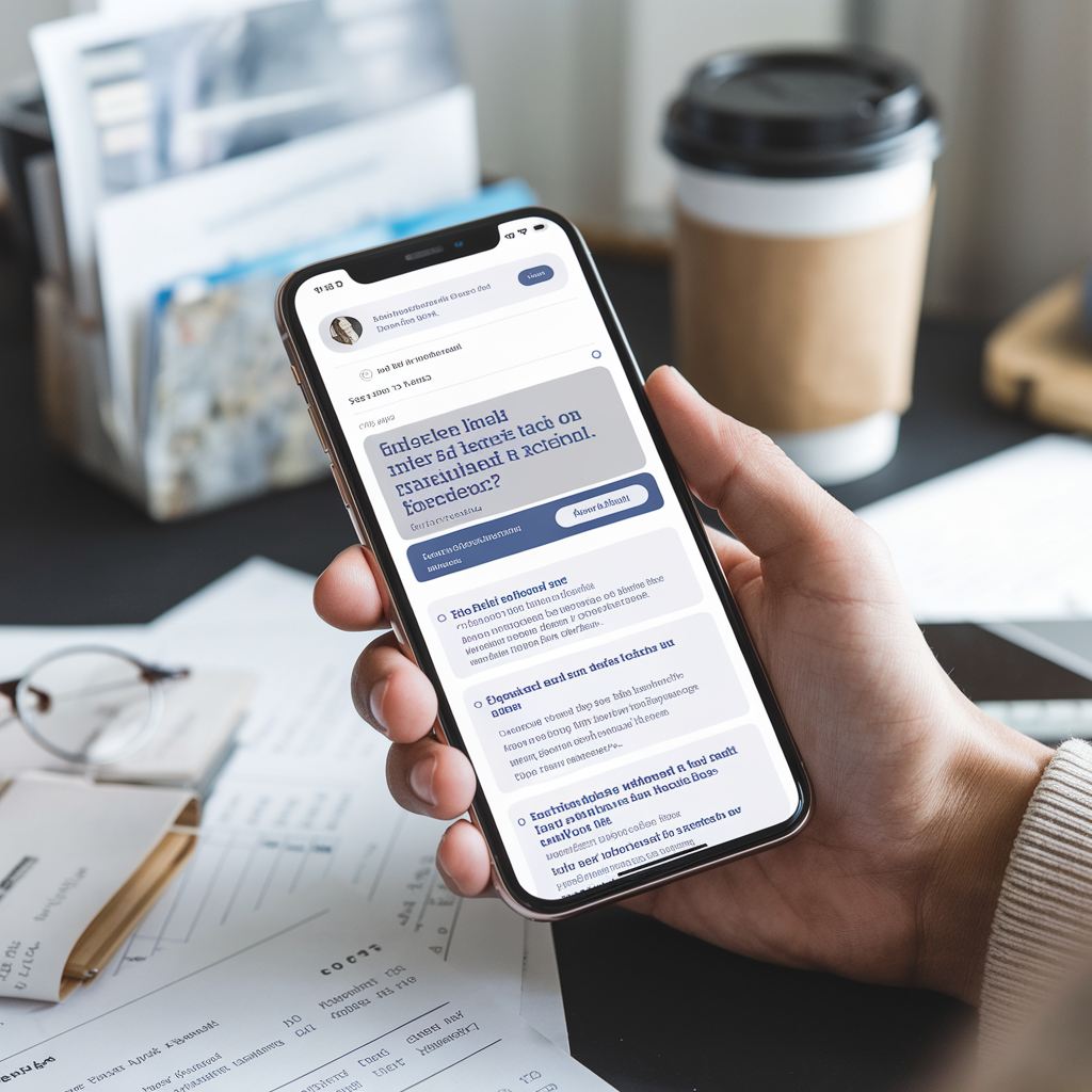 Email frauduleux d'un faux hôtel sur un smartphone.